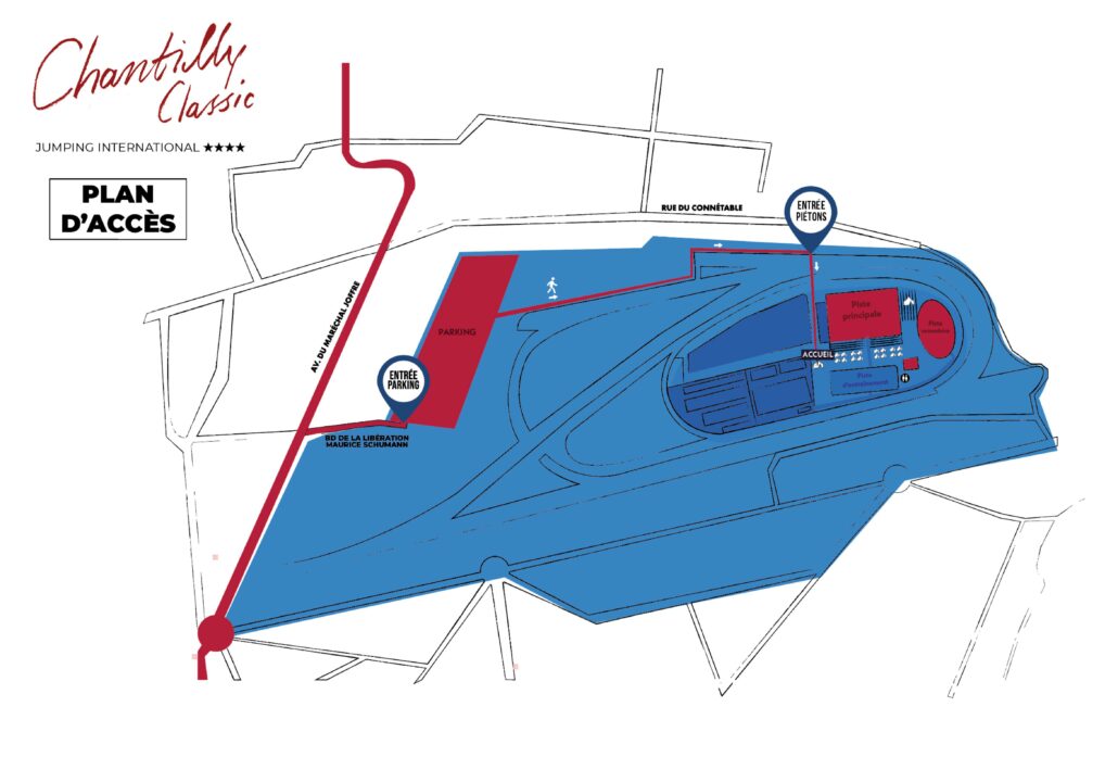 Plan d'accès à Chantilly Classic